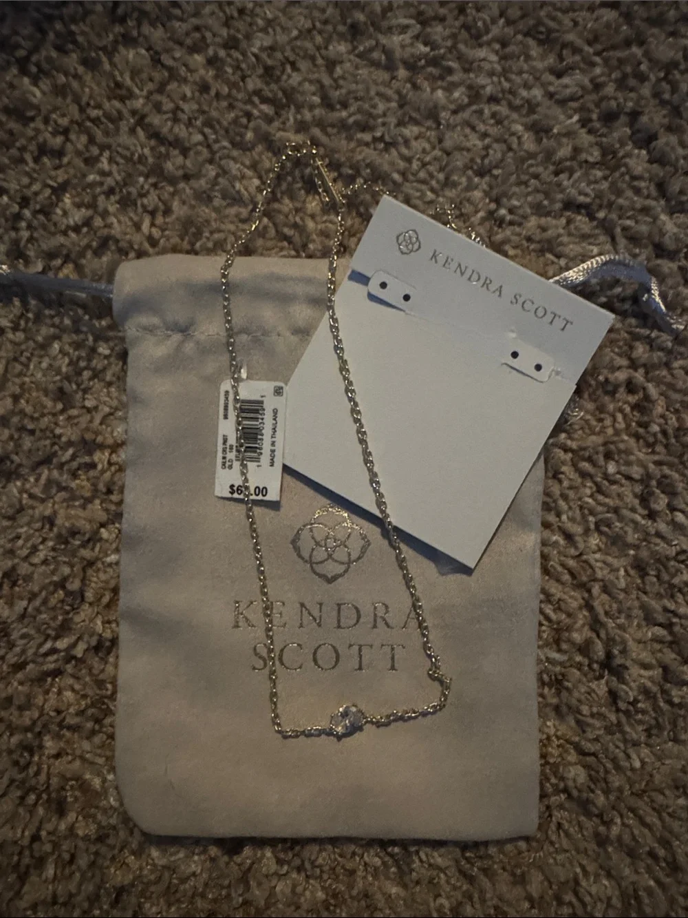 Kendra Scott Gold Chain Necklace with Clear Stone Accent